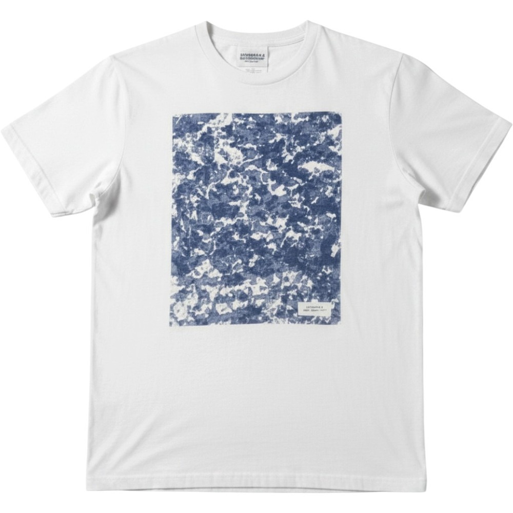 Saturdays NYC Graphic T Shirt Sz M White Blue Abstract Box Print Surf Streetwear